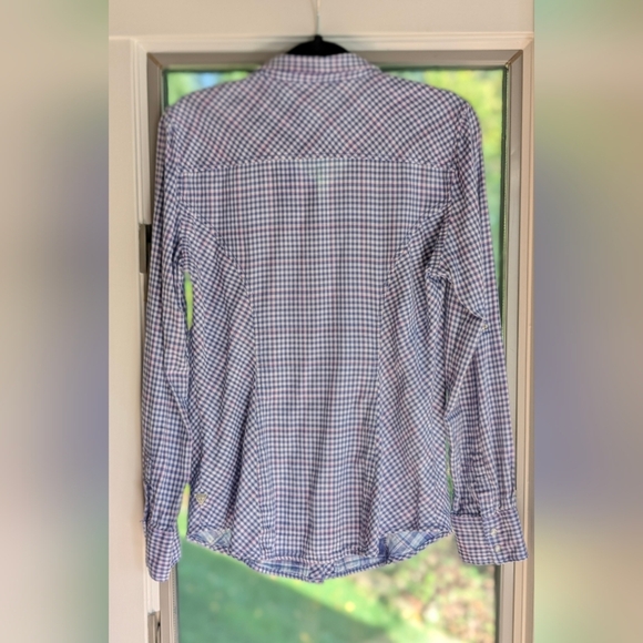 VINTAGE Guess Plaid Snap Button Up Est 1981 Sleeve Top Sz L - Picture 2 of 10